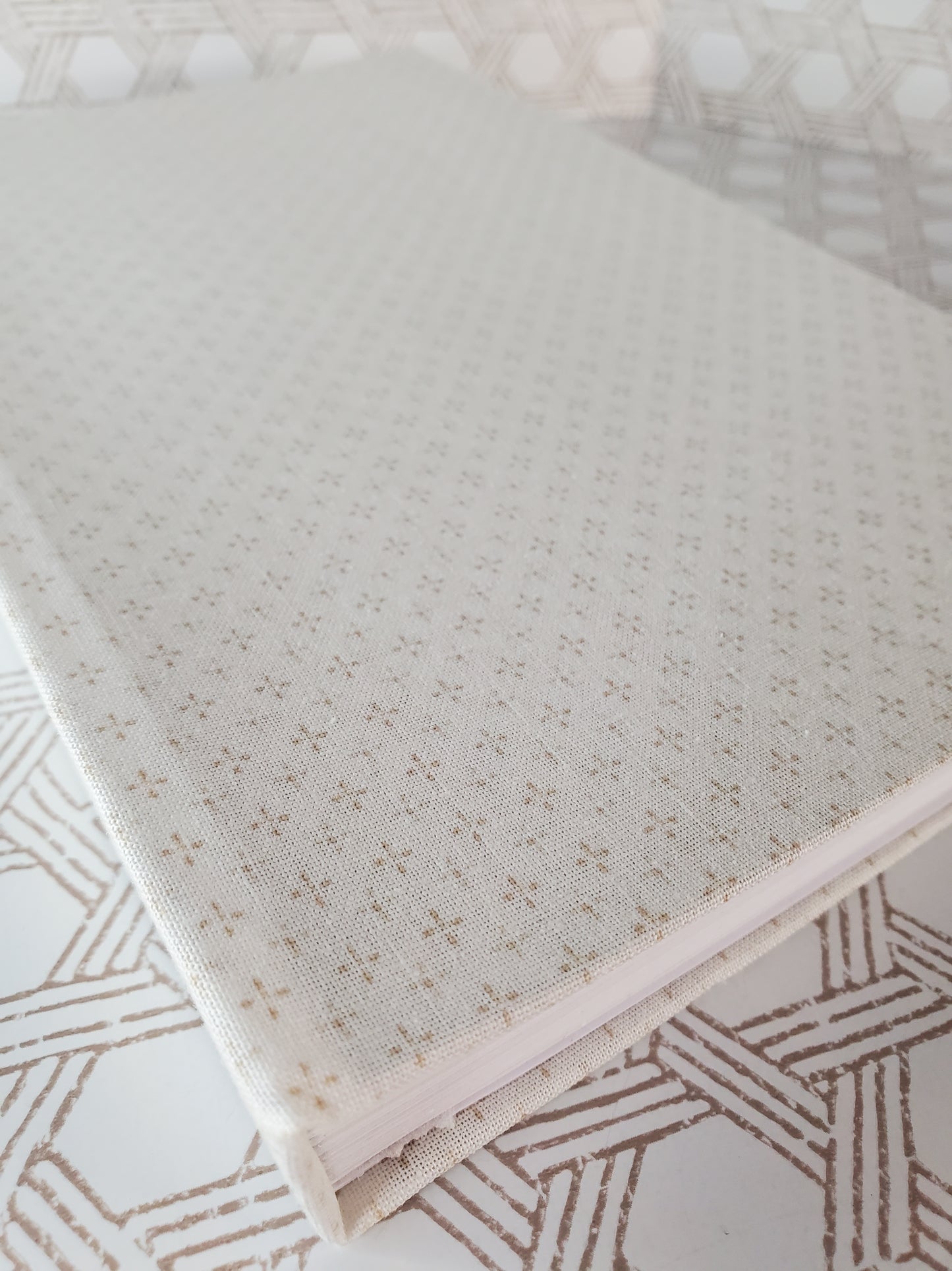 White and Gold Hardcover Journal - Handbound Journal - Bookbinding - Journal